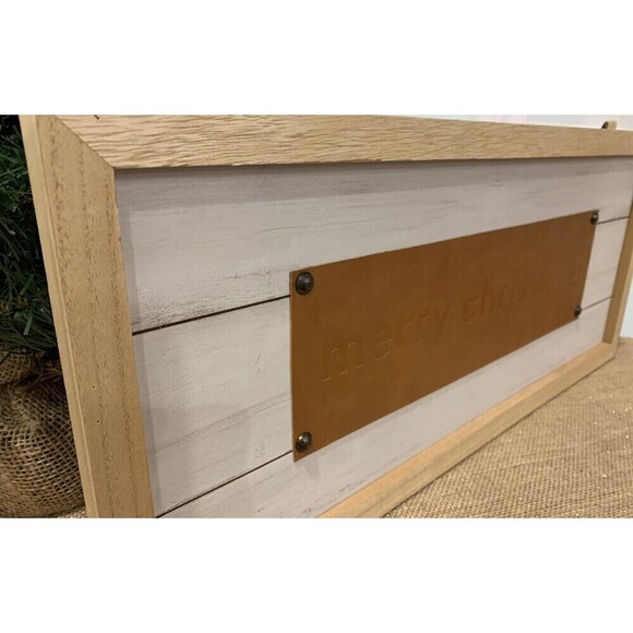 New Neutral Colors Merry Christmas Wooden Sign - Picture 2 of 3